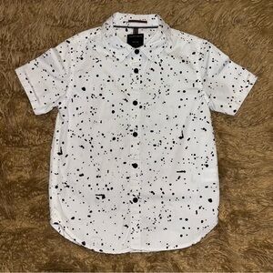 Cactus White and Black Patterned Casual Shirt